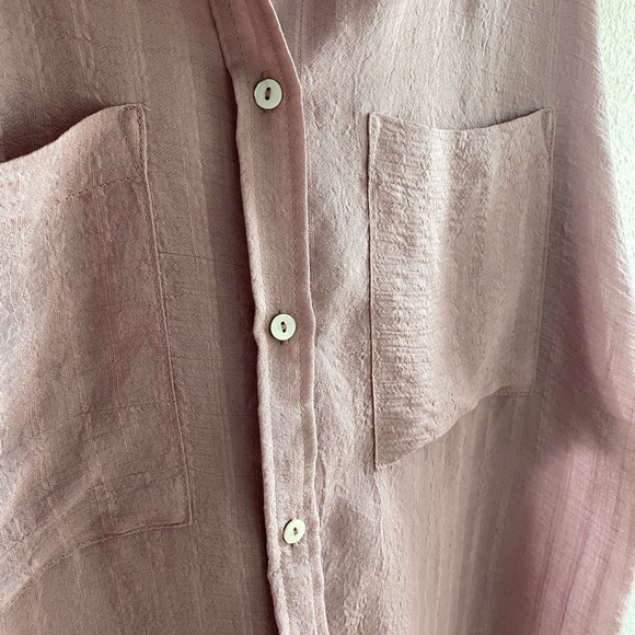 NWOT Bohme Lavender Button Down Top - Picture 5 of 5